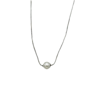 Collier Artigianale Femme in Or blanc Perla COOR-285-253